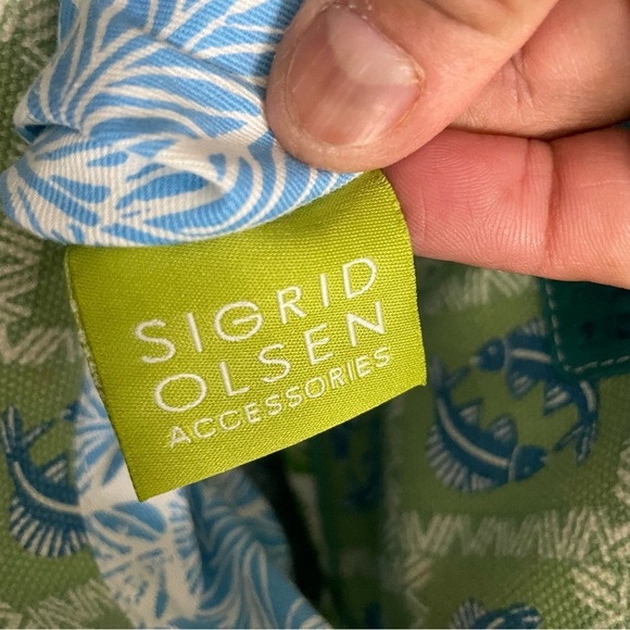 Sigrid Olsen Green Paisley Tote - Picture 14 of 16